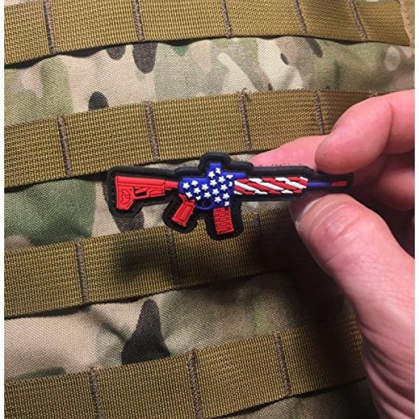 Empire Tactical USA Airsoft Morale Patch 4 The Freedom Tactical AR-15 Patriot - PVC/Rubber Morale Patch 3.25 x 2"