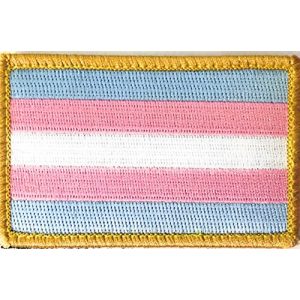 Pennant Patches Airsoft Morale Patch 1 Transgender Flag Patch for LGBTQ Community and Supporters with Hook/Loop Backing