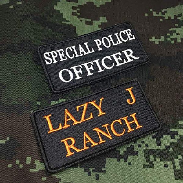 Lan Stang Airsoft Morale Patch 2 Lanstang Custom 2 Lines Name Tape with Hook Fastener Backing Personalized Tactical Biker Patch