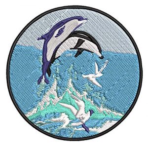 Appalachian Spirit Airsoft Morale Patch 1 Dolphins Embroidered Premium Patch DIY Iron-on or Sew-on Decorative Badge Emblem Vacation Souvenir Travel Gear Clothes Appliques Meg Great White Sharks Whales Ocean Life Explore Jaws