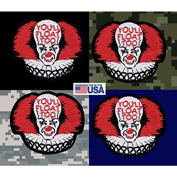 Tactical Patch Works Airsoft Morale Patch 3 IT Pennywise Inspired Art You'll Float Too Patch
