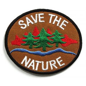 Asian 108 Markets Airsoft Morale Patch 2 Peace002 - Save The Nature Patch - Peace Sign Patch - Logo Patches - Applique Embroidered patches - Iron on Patches - Backpack Patches - Peace Patch Size 8 X 7 Cm.