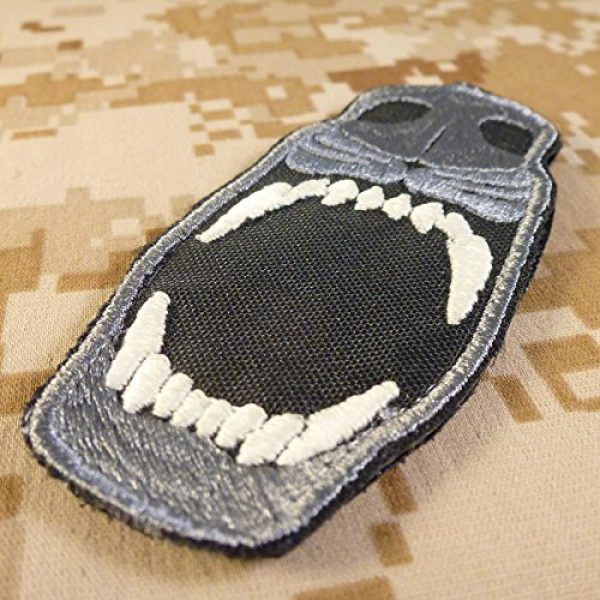 LEGEEON Airsoft Morale Patch 4 LEGEEON Glow Dark GITD K9 Dog Teeth Fear The Night Morale Tactical Embroidered Sew Iron on Patch