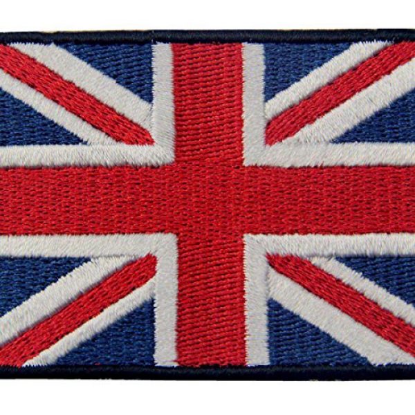 EmbTao Airsoft Morale Patch 2 EmbTao Patches British Union Jack Embroidered England Flag UK Great Britain Hook & Loop Emblem