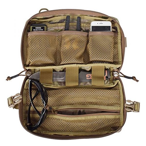 EMERSONGEAR Tactical Pouch 6 EMERSONGEAR Molle Admin Pouch,Tactical Durable and Portable EDC Tool PouchMilitary Nylon Holder Modular Utility Organizer Bag Ideal for Every Day Carry, Travels, Outdoor Activities