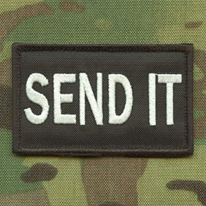 LEGEEON Airsoft Morale Patch 1 LEGEEON Send It 2x3.25 Sniper Morale Tactical Military Hook&Loop Patch