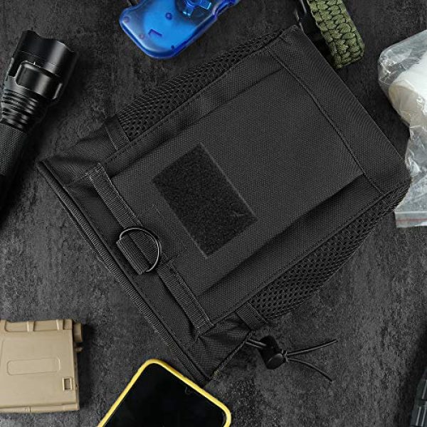 AMYIPO Tactical Pouch 6 AMYIPO Tactical Hip Holster Bag Outdoor Pouch Molle Drawstring Magazine Dump Pouch, Military Adjustable Belt Utility Pouch
