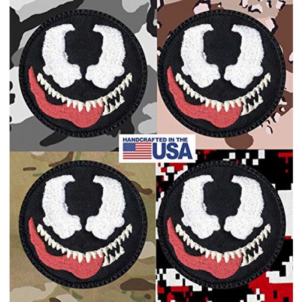 Tactical Patch Works Airsoft Morale Patch 4 Venom Cartoon Simple Head Patch