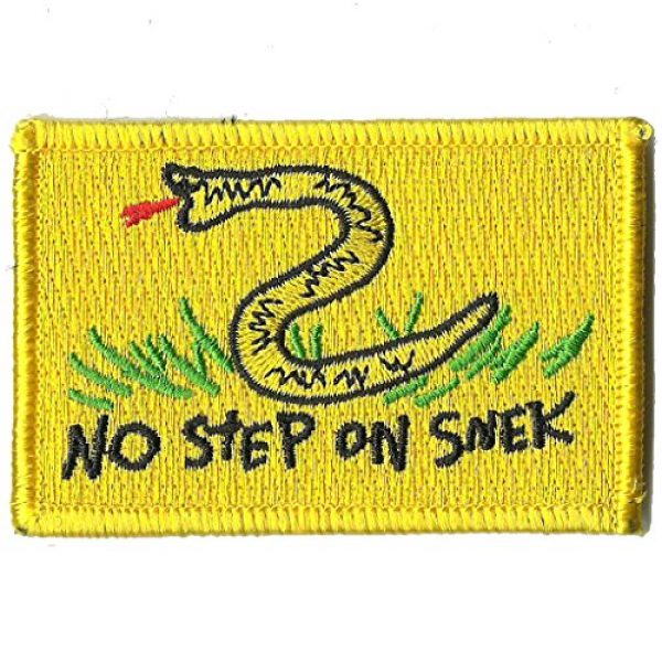 Gadsden and Culpeper Airsoft Morale Patch 1 2" x 3" No Step on Snek Meme - Tactical Morale Patch