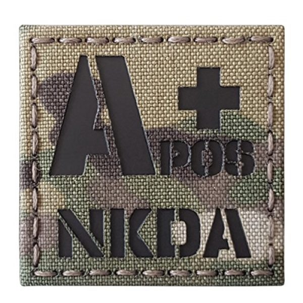 Tactical Freaky Airsoft Morale Patch 1 Multicam Infrared IR APOS NKDA A+ Blood Type 2x2 Tactical Morale Hook&Loop Patch