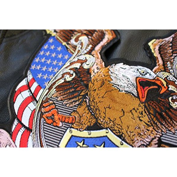 Nixon Thread Co. Airsoft Morale Patch 3 Federal Eagle Shield Patch | Large US Flag Military Patriotic Embroidered in God We Trust - by Nixon Thread Co. (12.5")