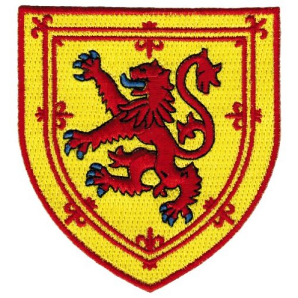 Cypress Collectibles Embroidered Patches Airsoft Morale Patch 1 Scotland Coat Arms Patch Lion Rampant Shield Embroidered Iron-On Royal Standard