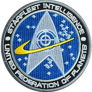 Embroidery Patch Airsoft Morale Patch 1 Star Trek TNG Starfleet Command United Federation of Planets Starfleet Intelligence Military Hook Loop Tactics Morale Embroidered Patch