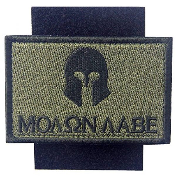 Rocking Planet Airsoft Morale Patch 3 Tactical Molon Labe Spartacus Milltary Embroidered Applique Morale Hook & Loop Patch - Foliage