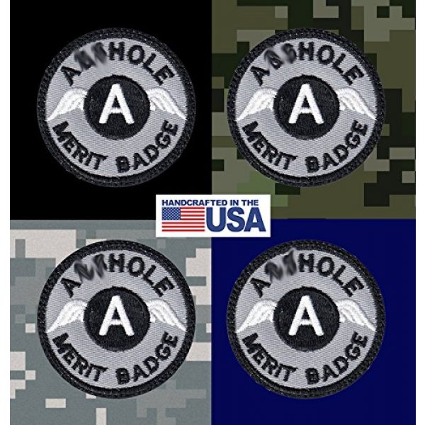 Tactical Patch Works Airsoft Morale Patch 3 A-hole Merit Badge Patch