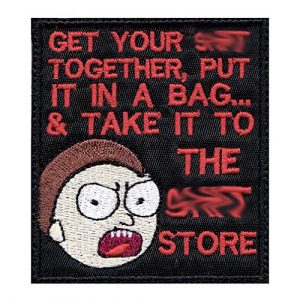 Tactical Patch Works Airsoft Morale Patch 1 Morty Sh-t Pack Your Sh-t Put It In A Bag Patch