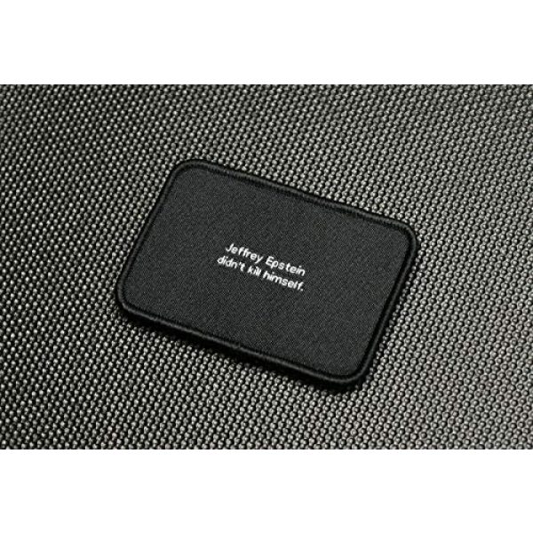 BritKitUSA Airsoft Morale Patch 2 BritKitUSA Jeffrey Epstein Didn't Kill Himself Woven Morale Patch Hook and Loop Backing