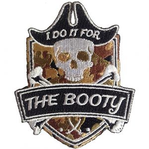 F-Bomb Morale Gear Airsoft Morale Patch 1 Pirate I Do It for The Booty Embroidered Morale Patch