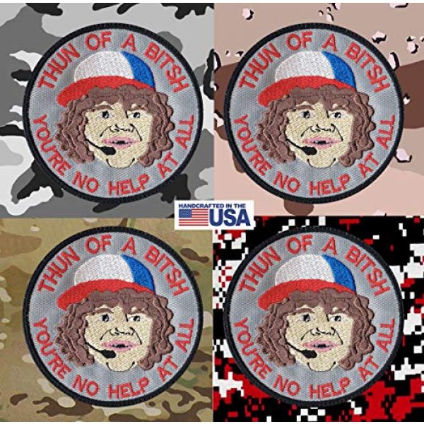 Tactical Patch Works Airsoft Morale Patch 4 Dustin Son Thun Of A Bitsh Stranger Things Inspired Art Patch