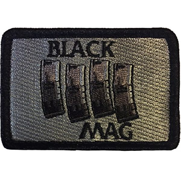 F-Bomb Morale Gear Airsoft Morale Patch 1 Black Mag - Embroidered Morale Patch