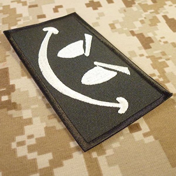 LEGEEON Airsoft Morale Patch 3 LEGEEON Smiley Evil Angry Morale Military Milspec Tactical ISAF SWAT Touch Fastener Patch