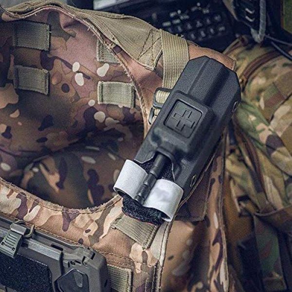 Catrne Tactical Pouch 2 Tourniquet Holder, Molle Tourniquet Pouch for CAT Combat Application Gen 7 or Older, Fits Up to 2" Width Belt Carrier Storage Box for Outdoor Hunting, Police Gear, Outdoor Rescue (Black, 3 Pcs)