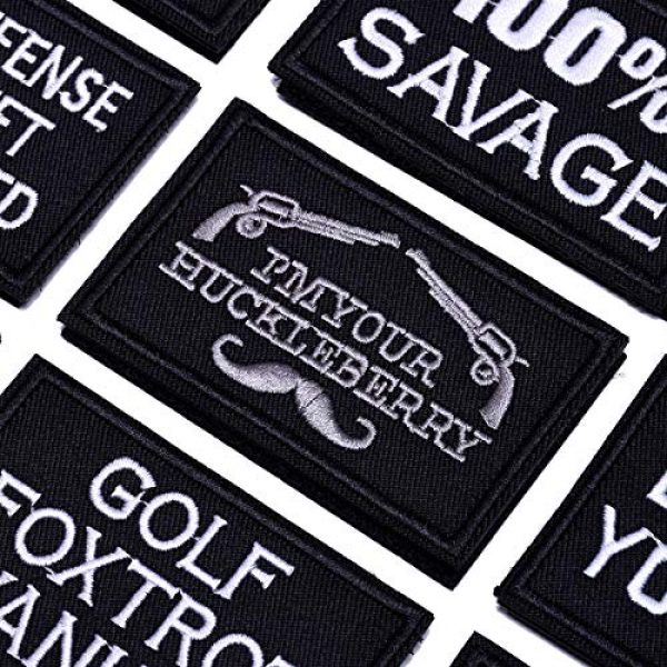 GOTONE Airsoft Morale Patch 2 GOTONE 40pcs Assorted Iron on Word Patches for Motorcycle Biker Vest, Tactical Morale Embroidery Military Patch Appliques Sew on for Backpacks Jean Jackets Bicycle Bags