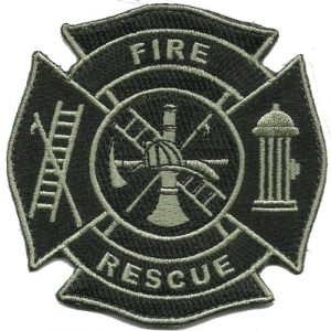 Gadsden and Culpeper Airsoft Morale Patch 1 Fire & Rescue Tactical Patch - Black & Silver