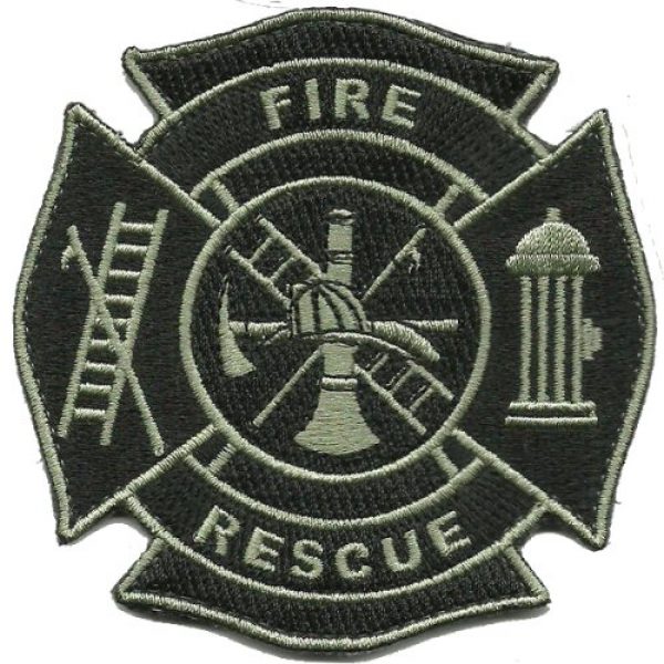 Gadsden and Culpeper Airsoft Morale Patch 1 Fire & Rescue Tactical Patch - Black & Silver