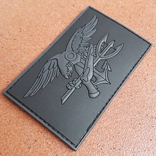 LEGEEON Airsoft Morale Patch 2 LEGEEON Blackout ACU US Navy Seals DEVGRU Insignia Morale NSWDG USSOCOM PVC 3D Hook&Loop Patch