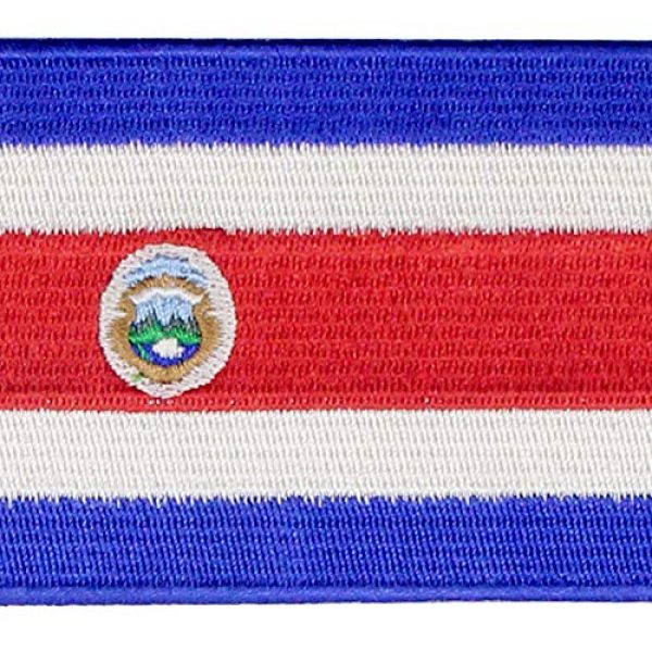 EmbTao Airsoft Morale Patch 2 The Republic of Costa Rica Flag Patch Embroidered Applique Costa Rican Iron On Sew On National Emblem