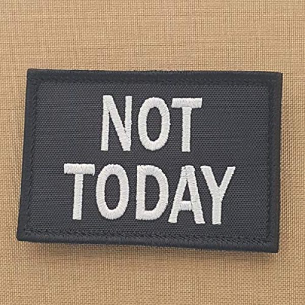 LEGEEON Airsoft Morale Patch 1 LEGEEON Not Today 2x3.25 Morale Tactical Military Embroidery Hook&Loop Patch