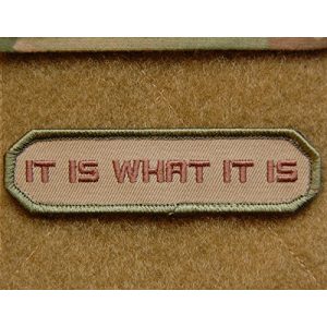 BritKitUSA Airsoft Morale Patch 1 Multicam IT IS WHAT IT IS Army MilSpec Morale Patch