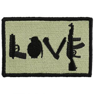 OneTigris Airsoft Morale Patch 1 OneTigris Original Patch Tactical Morale Military Patch (Love - Olive Green)
