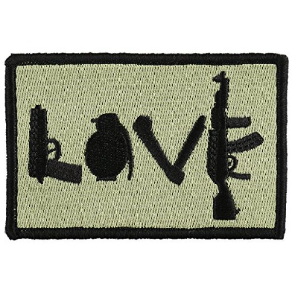 OneTigris Airsoft Morale Patch 1 OneTigris Original Patch Tactical Morale Military Patch (Love - Olive Green)