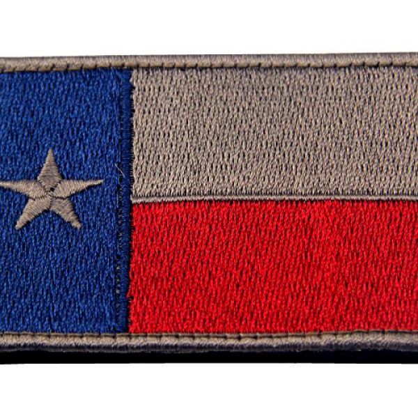 EmbTao Airsoft Morale Patch 2 EmbTao Texas Embroidered Tactical Fastener Hook&Loop Patch - Blue & Red