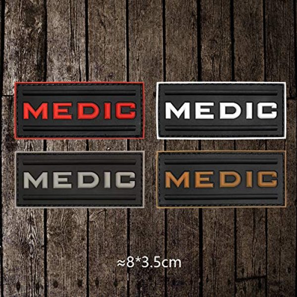 Morton Home Airsoft Morale Patch 4 Morton Home-Medic Rubber 3D PVC Paramedic Tactical Morale Patch (Yellow)