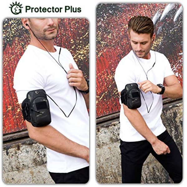 Protector Plus Tactical Pouch 3 Protector Plus Tactical Running Cell Phone Armband Case Holster Bag EDC Utility Gadget Gear Medical Pack Tool Pocket Purse (Patch Included)