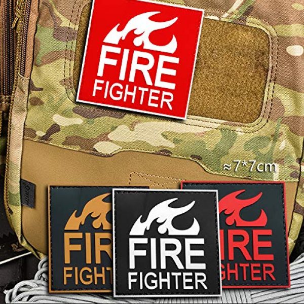 Morton Home Airsoft Morale Patch 4 Morton Home 3D PVC FIRE Tactical Morale Rubber Patch (red)