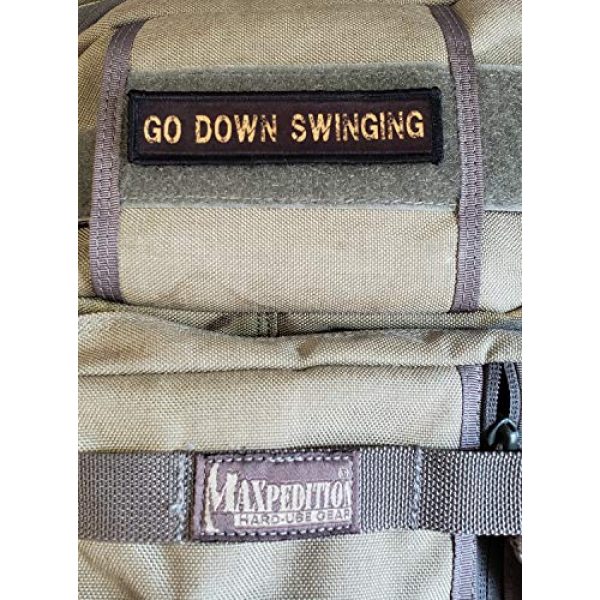 RedheadedTshirts Airsoft Morale Patch 2 1x4 Go Down Swinging Morale Patch. Made in The USA