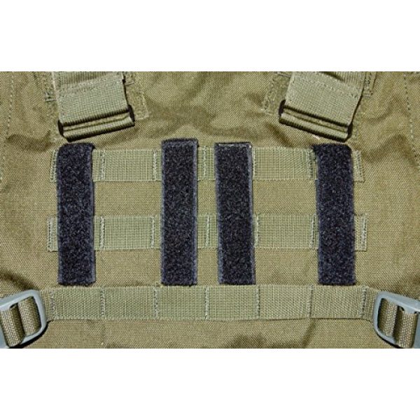 MOLLE PANEL ACCESSORIES Tactical Pouch 3 Del Molle Strips for Attaching Tactical ID Patches - for 6-inch high Patches - 4-Count - OD Green