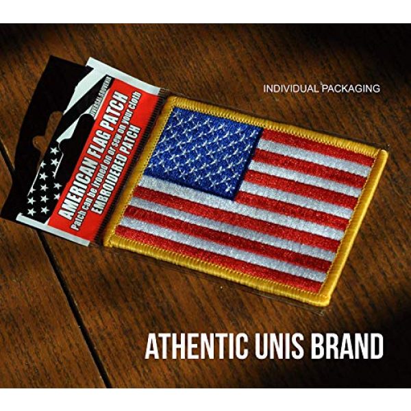 Chien Airsoft Morale Patch 3 Chien Tactical Morale Embroidery Patch Funny Military Patch USA Flag Full Embroidered Appliques for Caps Bags Vests Military Uniforms (4 Pieces USA Flags)