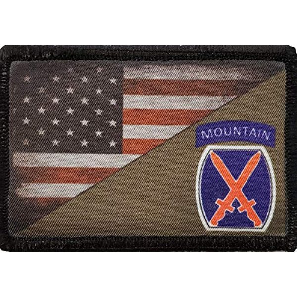 RedheadedTshirts Airsoft Morale Patch 1 Full Color 10th Mountain Division USA Flag Morale Patch Tactical Military Redhaeded Tshirts