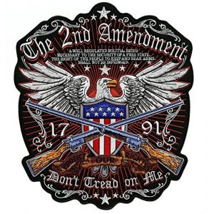 Nixon Thread Co. Airsoft Morale Patch 1 2nd Amendment | Don't Tread ON ME Large Patriotic Eagle Embroidered Patch - by Nixon Thread Co. (12")