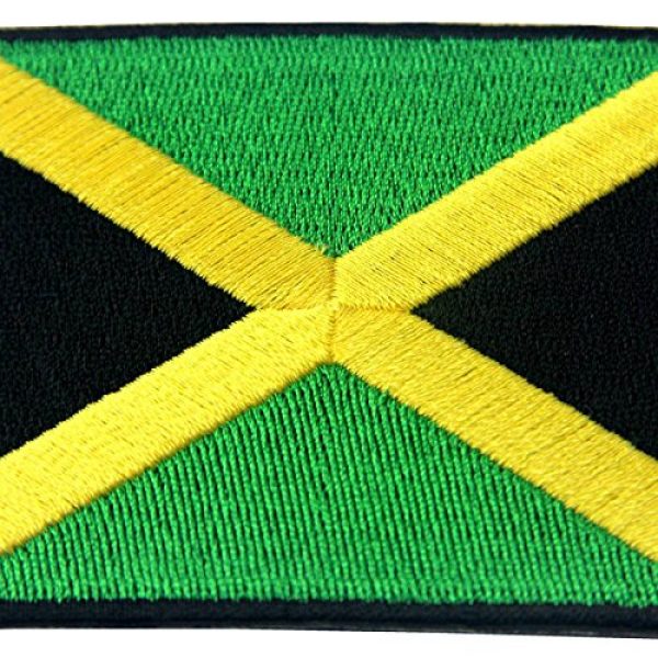 EmbTao Airsoft Morale Patch 2 Jamaica Flag Embroidered Emblem Rasta Jamaican Rastafarian National Iron On Sew On Patch