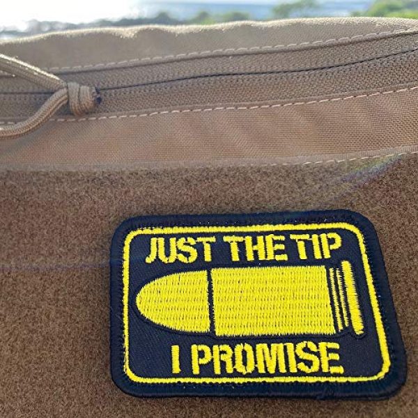 Violent Little Machine Shop Airsoft Morale Patch 6 "Just The Tip I Promise" Morale Patch by Violent Little - Embroidered Velcro