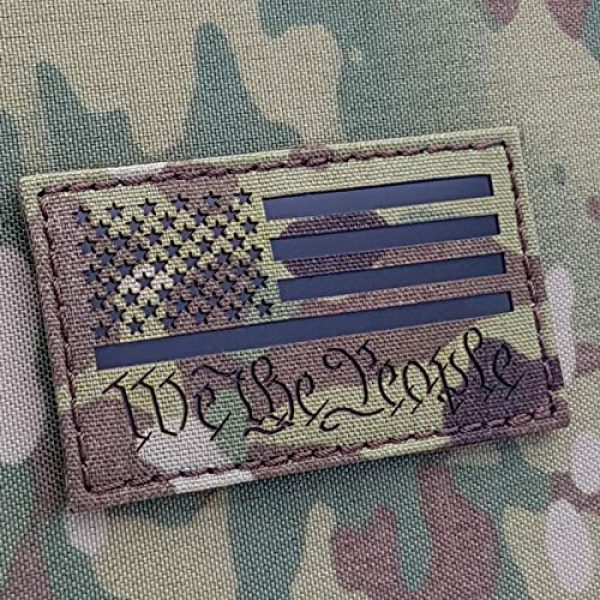 Tactical Freaky Airsoft Morale Patch 1 Tactical Freaky IR Multicam We The People American USA Flag 2nd Amendment 2A ConstitutionTactical Morale Hook&Loop Patch