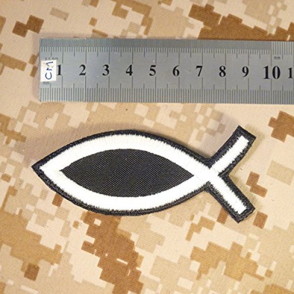LEGEEON Airsoft Morale Patch 5 LEGEEON Glow Dark Ichthys Jesus Fish Christian ISAF Ichthus Morale Sew Iron on Patch