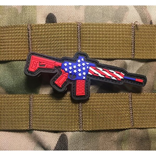 Empire Tactical USA Airsoft Morale Patch 2 The Freedom Tactical AR-15 Patriot - PVC/Rubber Morale Patch 3.25 x 2"