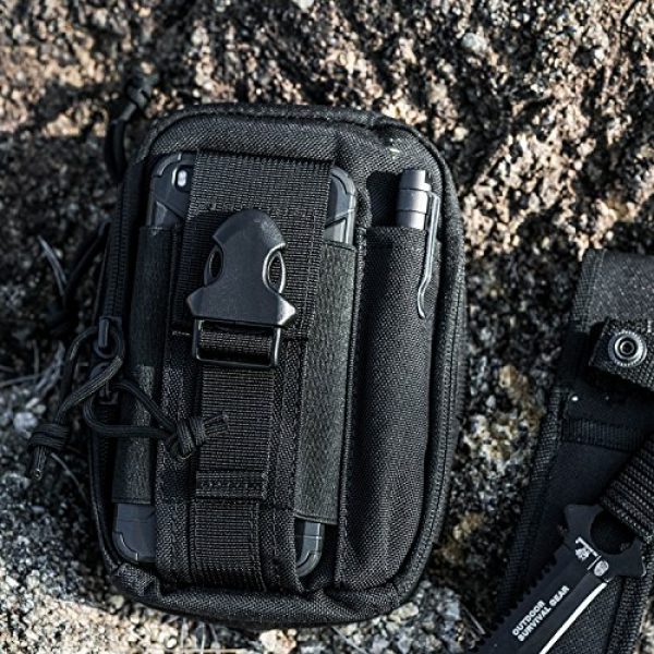 OneTigris Tactical Pouch 6 OneTigris MOLLE EDC Pouch Larger Capacity (Black)